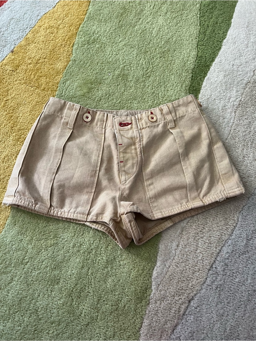 Free People All Yours Micro Shorts Light Brown Size 4 New
